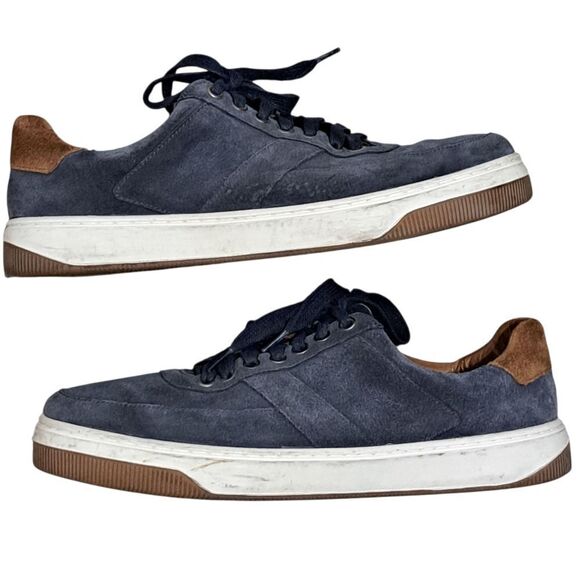 Peter Millar Vantage Men's Navy Suede Sneakers Lace Up Retro Size 10 - Picture 10 of 16